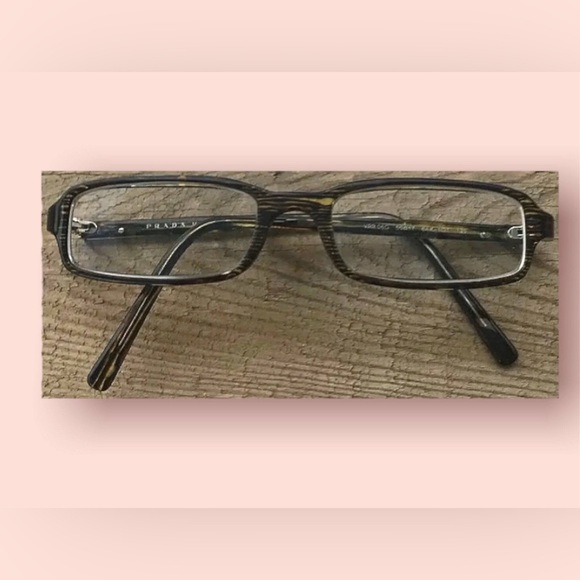 Prada Glasses Square Retrp Designer Eyewear Frame + Case - Picture 2 of 9